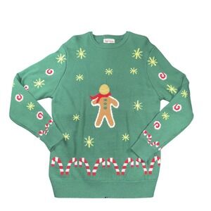 Digital Dudz Sweater Mens Extra Large Gingerbread Ugly Christmas Candy Cane